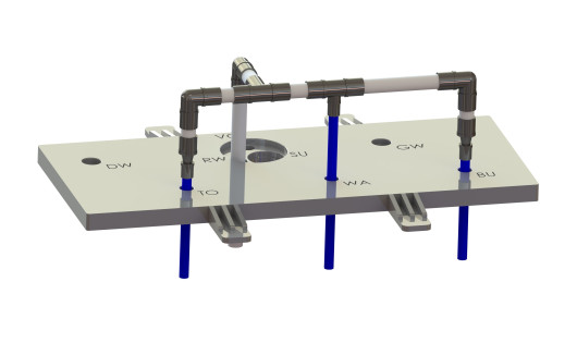 Waterverdeelplaat met regenwater